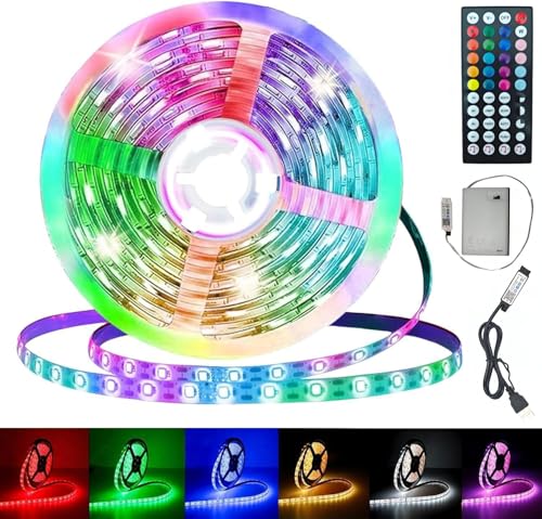 BG9D LED Streifen Batterie,LED Streifen 3m Batteriebetriebene oder USB Selbstklebend mit Fernbedienung Bluetooth Musik Sync Timer-Einstellung Dimmbar Farbwechsel Schneidbar für Zimmer Partei deko von BG9D