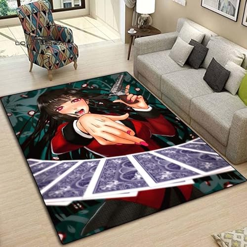 BGAFAG Cartoon Kakegurui Teppiche Für Zuhause, Wohnzimmer, Schlafzimmer, Eingang, Großflächige Teppiche, Weiche 3D-Anime-Dekoration, E9830, 40 X 60 cm von BGAFAG