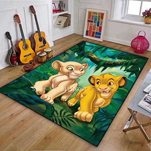BGAFAG Der König Der Löwen Simba Spielmatte Für Kinder Großer Teppich Für Wohnzimmer Dekoration Hauptkorridor Schlafzimmer C4623 90X150Cm von BGAFAG