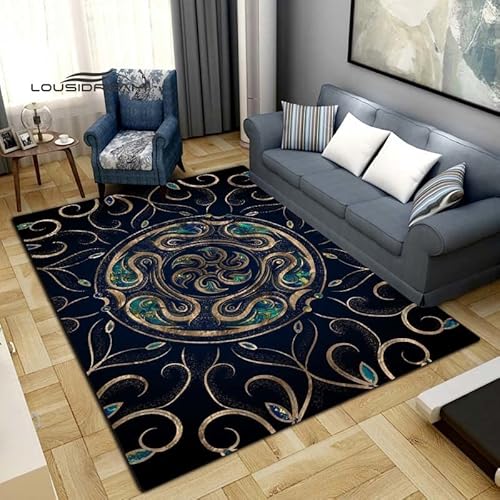 BGAFAG Gotischer Hexenopfer-Teppich Halloween-Dekoration Triple Moon Divination Home Wohnzimmer Schlafzimmer Große Fläche Weich E720 120X180Cm von BGAFAG