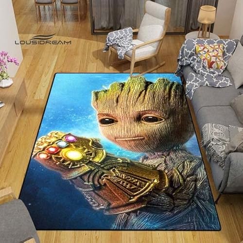 BGAFAG Groot Superhelden-Teppich Für Zuhause, Wohnzimmer, Schlafzimmer, Großflächig, Weich, Kinderzimmer, Anime-Dekoration, E7694, 120 X 160 cm von BGAFAG