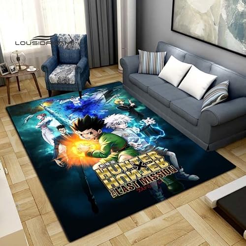 BGAFAG Hunter Anime Teppiche Für Zuhause Cartoon 3D Gedruckte Bodenmatte Für Wohnzimmer Schlafzimmer Großflächige Teppiche E907 100X160Cm von BGAFAG