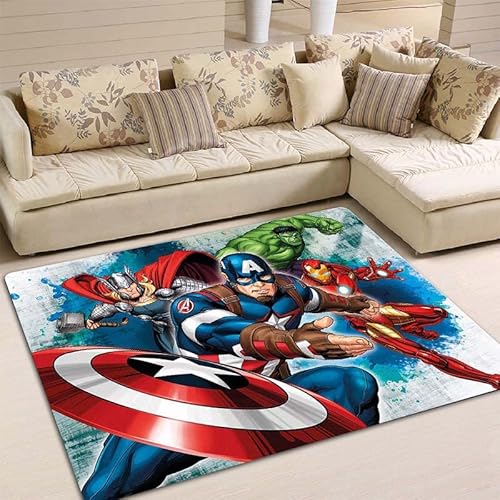 BGAFAG Iron Man Cartoon Print Rutschfester Teppich Hochwertiger Schlafzimmer Wohnzimmer Küche Badezimmer Kinderspielzimmer Teppich E281 40X60Cm von BGAFAG