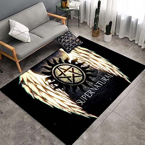 BGAFAG Superweicher Teppich Für Wohnzimmerdekoration Supernatural Bye Bitch Superweiche Fußmatte Für Küchenbodendekoration D2599 80X120Cm von BGAFAG