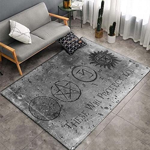 BGAFAG Superweicher Teppich Für Wohnzimmerdekoration Supernatural Bye Bitch Superweiche Fußmatte Für Küchenbodendekoration D4210 80X120Cm von BGAFAG