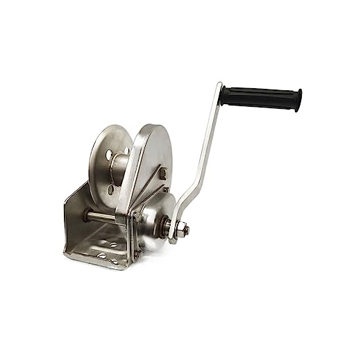 1200 lbs/1800 lbs/2600 lbs Handkurbel Auto Winde Automobil Abschleppen Werkzeuge Edelstahl Hand Winde Zwei-wege manuelle Winde(1800lbs) von BGAZA