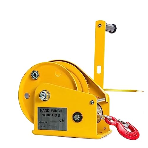 1800LB Handkurbel Zwei-Wege-selbstsichernde manuelle Winde Kleine tragbare Haushalts-Traktionshebemaschine mit Bremse Manuelle Winde(Cordless) von BGAZA