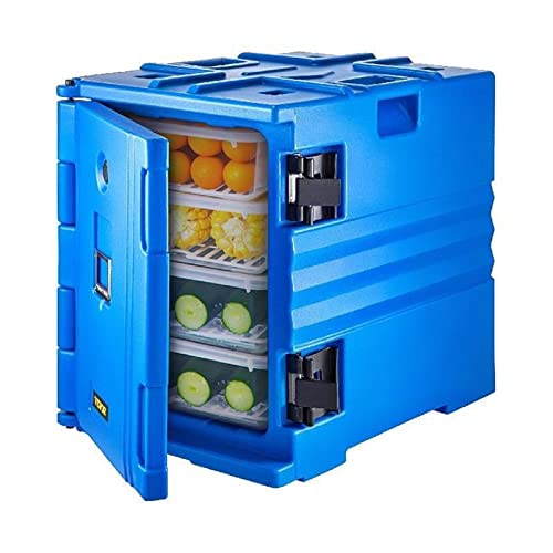 90L 120L Isolierter Lebensmittelbehälterträger, Lebensmittellieferbehälter, Frontlader-Cateringbox mit Rädern, Kühlschrank for den Außenbereich(Blue 90L) von BGAZA