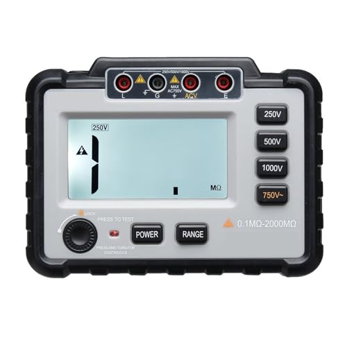 Digitaler Isolationswiderstandstester Erdungsmessgerät Megohmmeter Tragbares Volt-Voltmeter-Multimeter von BGAZA
