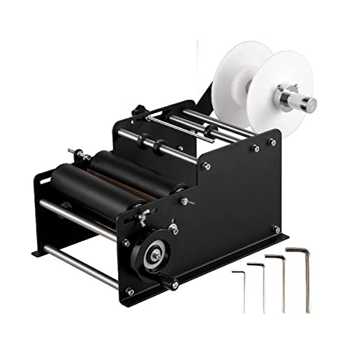 MT - 30 Halbautomatische Flaschenetikettiermaschine, elektrischer Klebedrucker-Applikator mit Rundung for Kunststoff, Glas, Metall von BGAZA