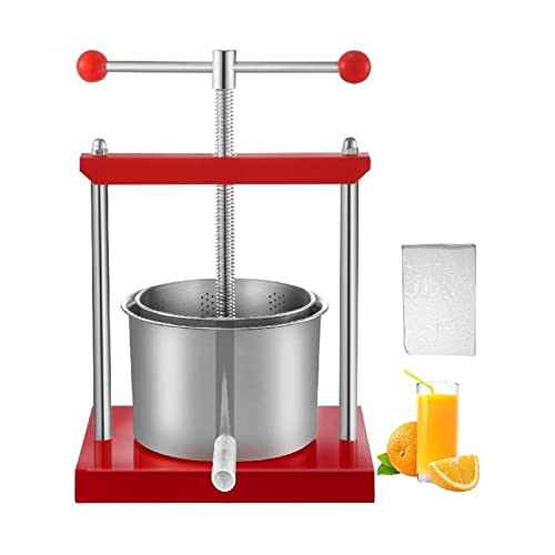 Orange Entsafter Extractor 2L 3,5 L 5,5 L Edelstahl Haushalt Manuelle Squeezer Obst Tinktur Pressen Küche Maschine(5.5L) von BGAZA