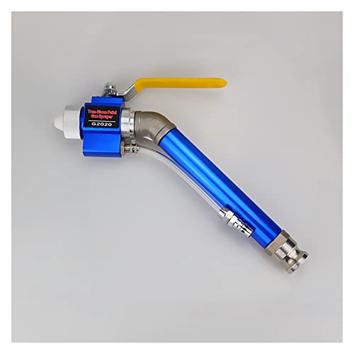 Pneumatische Spritzpistole Zementmörtel wasserdichte Und Feuerfeste Farbspritzpistole Real Stone Paint(Blue,Curved Gun) von BGAZA