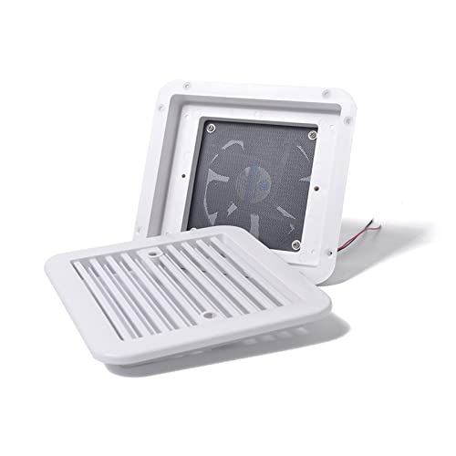 RV Camper Vent Abluftventilator 12 V Einweg-Seitenluftauslass Staubdichter Ventilator Caravan Externes Zubehör(Silent Model W) von BGAZA