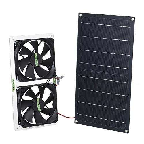 Solarpanel + Gehäuselüfter 100W 12V Doppelter Wasserdichter Abluftventilator Wohnmobil Gewächshaus Haustier Haushalt Tragbar Solarpanel + Gehäuselüfter 100W 12V Doppelter Wasserdichter Abluftventilator Wohnmobil Gewächshaus Haustier Haushalt Tragbar von BGAZA