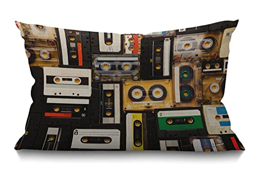 BGBDEIA Musik Kissenbezug 30 x 50 cm Vintage Audio Record Kassetten Tapes Rechteck Kissenbezüge Home Dekorative Baumwolle Leinen Wurfkissenbezug für Bett Sofa Schwarz Beige 30 x 50 cm BGBDEIA Musik Kissenbezug 30 x 50 cm Vintage Audio Record Kassetten Tapes Rechteck Kissenbezüge Home Dekorative Baumwolle Leinen Wurfkissenbezug für Bett Sofa Schwarz Beige 30 x 50 cm von BGBDEIA