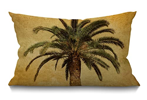 BGBDEIA Palme Kissenbezug Hawaiian Tropical Palms Leaf Vintage Grün Gelb Taille Lendenwirbelsäule Baumwolle Leinen Wurfkissenbezug Kissenbezug für Sofa Zuhause Dekorativ Länglich 30 x 50 cm BGBDEIA Palme Kissenbezug Hawaiian Tropical Palms Leaf Vintage Grün Gelb Taille Lendenwirbelsäule Baumwolle Leinen Wurfkissenbezug Kissenbezug für Sofa Zuhause Dekorativ Länglich 30 x 50 cm von BGBDEIA