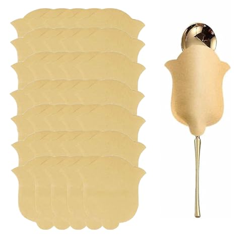 BGCYEGD Papierlöffelhülle,Löffelhülle,tragbare Geschirr-Papierhülle,Takeout-Zubehör,Löffel,Papiertaschen,Essstäbchen Utensil Light Brown Kraftpapier(100 Stück) von BGCYEGD