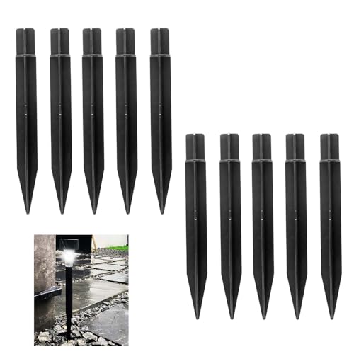 erdspieß Lampe,solarleuchten spieß ersatzteile,Kunststoff Erdspieß,gartenleuchte erdspieß Ersatz ABS Leuchten Stangen Ground Spikes für Yard Pathway Stangen Solarleuchten Spieß(10 Stück) von BGCYEGD