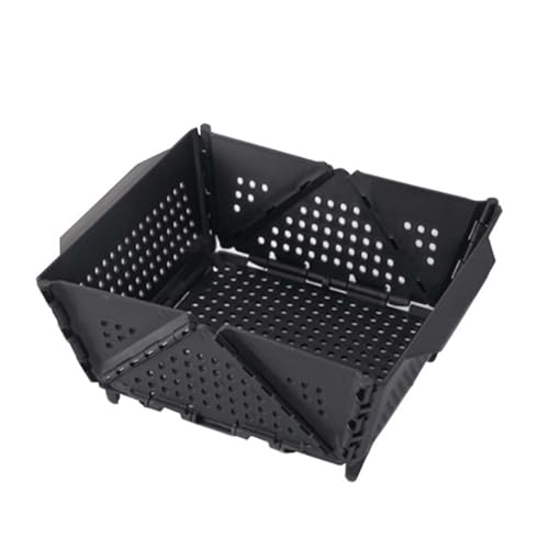 faltbares sieb,zusammenklappbares Colander,abtropfsieb,Siebkorb über der Spüle,Gemüse und Obst waschen,gekochte Nudeln abtropfen lassen,ausziehba,Küchenutensilien（Schwarz） von BGCYEGD