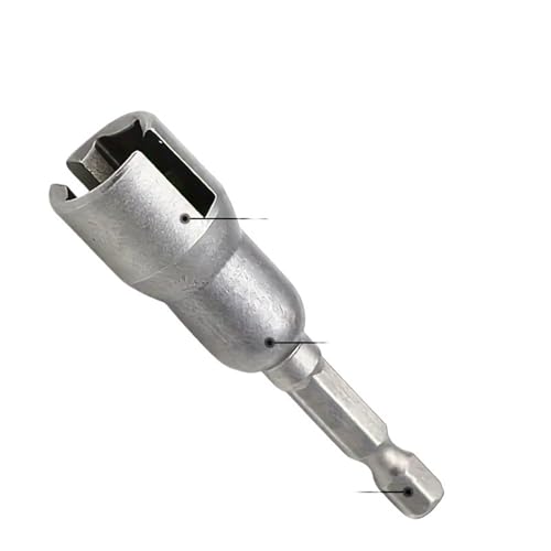 1 Stück Elektrowerkzeug-Schlitz-Elektroschraubendreher mit 1 Stück Schmetterlingsschrauben-Steckschlüssel, 6,35 mm Innensechskant-Umwandlungsmutter(GRAY) von BGDIEAKIN