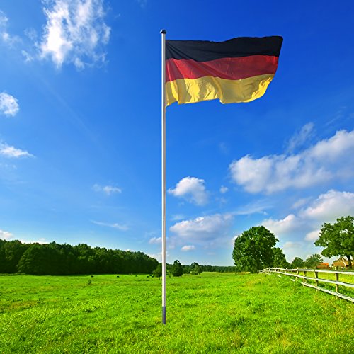 BGF Alu Fahnenmast 6,50 m Fahnenmast Fahnenstange Flaggenstange Fahne von BGF