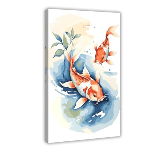 BGFER Japanisches Poster mit Koi-Fisch, 2 Leinwand-Poster, Schlafzimmer, Dekoration, Landschaft, Büro, Raumdekoration, Geschenk, 30 x 45 cm BGFER Japanisches Poster mit Koi-Fisch, 2 Leinwand-Poster, Schlafzimmer, Dekoration, Landschaft, Büro, Raumdekoration, Geschenk, 30 x 45 cm von BGFER