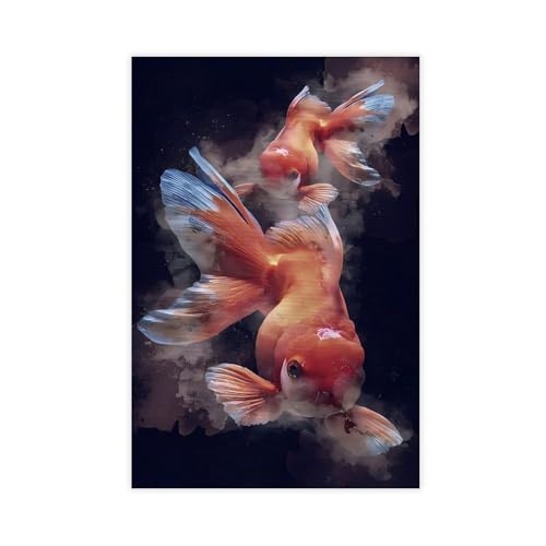 BGFER Koki Fisch-Poster, Leinwand-Poster, Wandkunst, Dekordruck, Bild Gemälde für Wohnzimmer, Schlafzimmer, Dekoration, 50 x 75 cm BGFER Koki Fisch-Poster, Leinwand-Poster, Wandkunst, Dekordruck, Bild Gemälde für Wohnzimmer, Schlafzimmer, Dekoration, 50 x 75 cm von BGFER
