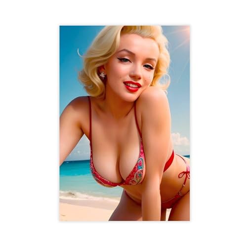 BGFER Marilyn Monroe Poster (5) Leinwandposter Schlafzimmer Dekor Landschaft Büro Zimmer Dekor Geschenk 30 x 45 cm von BGFER