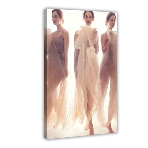 BGFER Poster "Schauspielerin Lily James" (12), Leinwand-Poster, Schlafzimmerdekoration, Landschaft, Büro, Raumdekoration, Geschenk, 30 x 45 cm von BGFER