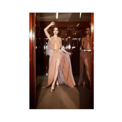 BGFER Poster "Schauspielerin Lily James" (13), Leinwand-Poster, Schlafzimmerdekoration, Landschaft, Büro, Raumdekoration, Geschenk, 50 x 75 cm von BGFER
