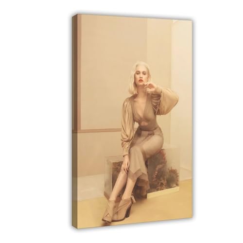 BGFER Poster "Schauspielerin Lily James" (9) auf Leinwand, Schlafzimmer, Dekoration, Landschaft, Büro, Raumdekoration, Geschenk, 40 x 60 cm von BGFER