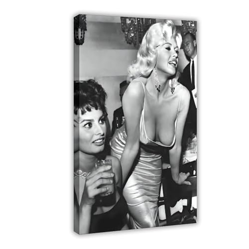 BGFER Poster "Schauspielerin Sophia Loren" (16) auf Leinwand, Schlafzimmer, Dekoration, Landschaft, Büro, Raumdekoration, Geschenk, 60 x 90 cm von BGFER