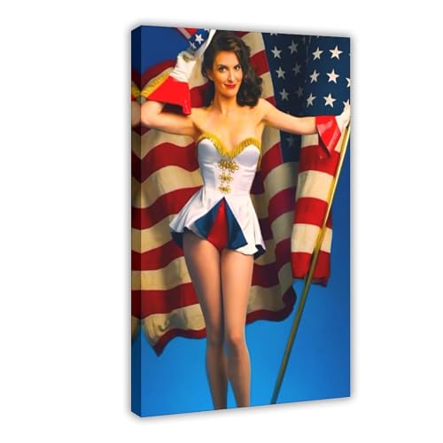 BGFER Poster "Schauspielerin Tina Fey" (6) auf Leinwand, Schlafzimmer, Dekoration, Landschaft, Büro, Raumdekoration, Geschenk, 40 x 60 cm von BGFER