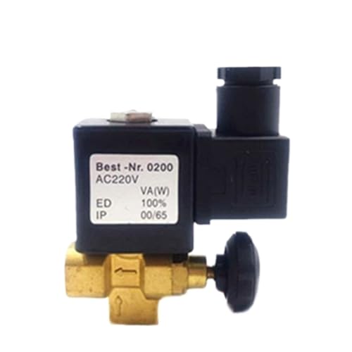 1/4" einstellbares Dampfmagnetventil TJF-08 Bügeltisch-Bügeleisen-Dampfventil AC220V AC110V AC24V AC36V AC380V DC24V DC12V (Color : AC220V, Size : TJF-08) von BGFIVKAD