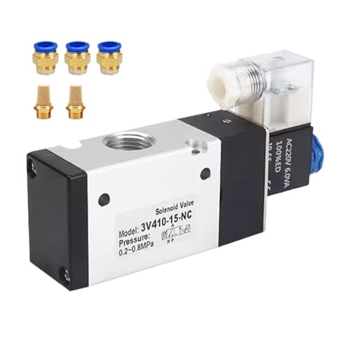 1 Stück 3V410-15-NC 3V410-15-NC Pneumatisches Magnetventil 3/2 Wege AC24V normalerweise geschlossene offene Ventile AC220V DC24V DC12V AC110V(10MM-NC,DC24V) von BGFIVKAD