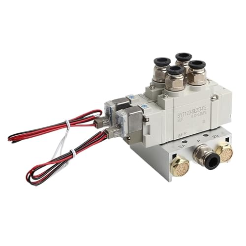 1 Stück Magnetventilkombination Einzelnes elektronisch gesteuertes Zylindersteuerventil SY7120-5LZD-02 4LZD-02 3LZD 6LZD-02(SY7120-5LZD 10mm,4 combinations) von BGFIVKAD