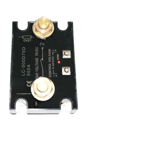 1 stücke DC steuerung DC Solid State Relais 3-32VDC steuerung 75VDC last spannung hohe strom 500A 1000A mit kühlkörper raditor high power SSR(1000A) von BGFIVKAD