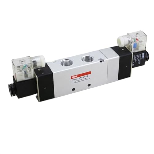 G1/8" 4V130E-06 3 Position 5 Wege Luftmagnetventile Pneumatisches Steuerventil, DC12v DC24v AC 24V AC110v 220v(DC24V) von BGFIVKAD