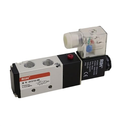 G3/8" 4V310-10 2 Position 5 Wege Luftmagnetventile Pneumatisches Steuerventil, DC12v DC24v AC110v 220v(DC24V) von BGFIVKAD