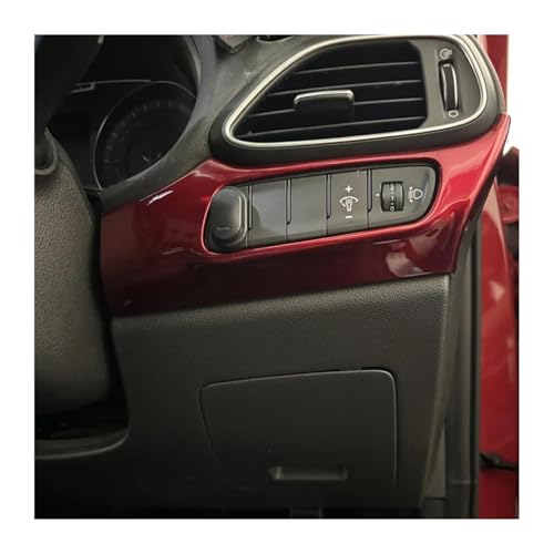 BGHGCVAOK Interieur Zubehör Für Hyundai Für I30 N 2018-2023 RHD Rotes Armaturenbrett Mittelkonsole Schalthebel Fensterknopf Entlüftungsabdeckung(Headlight Button) von BGHGCVAOK