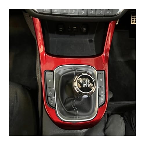 BGHGCVAOK Interieur Zubehör Für Hyundai Für I30 N 2018-2023 RHD Rotes Armaturenbrett Mittelkonsole Schalthebel Fensterknopf Entlüftungsabdeckung(Manual Gear) von BGHGCVAOK