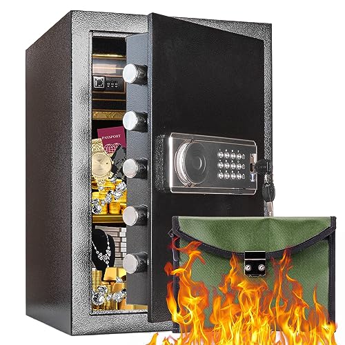 70L Home Safe Box Fireproof Waterproof, Security Safe with Digital Keypad and Built in Lock Box, Fireproof Bag With Lock, Fireproof Safe for Home Firearm Medicine Improtant Papers Valuables 70L Home Safe Box Fireproof Waterproof, Security Safe with Digital Keypad and Built in Lock Box, Fireproof Bag With Lock, Fireproof Safe for Home Firearm Medicine Improtant Papers Valuables von BGHSCA