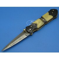 Unterkosten Plus 50% Off Sale Bgiknivesusa Damaskus Stahl Büffelhorn Kamel Knochen Liner Verschluss Klappmesser 619Ba-1 von BGIKnivesUSA