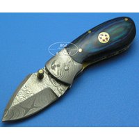 Unterkosten Plus 50% Sale Bgiknivesusa Damaskus Stahl Pakkawood Griff 1 3/4" Kleine Klingen Liner Lock Klappmesser 124Bw-1 von BGIKnivesUSA