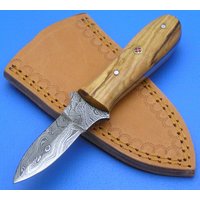 Unterkosten Plus 50% Sale Bgiknivesusa Damast Stahl Olivenholz Griff Clam Oyster Shucker Shucking Messer S10D-2 von BGIKnivesUSA