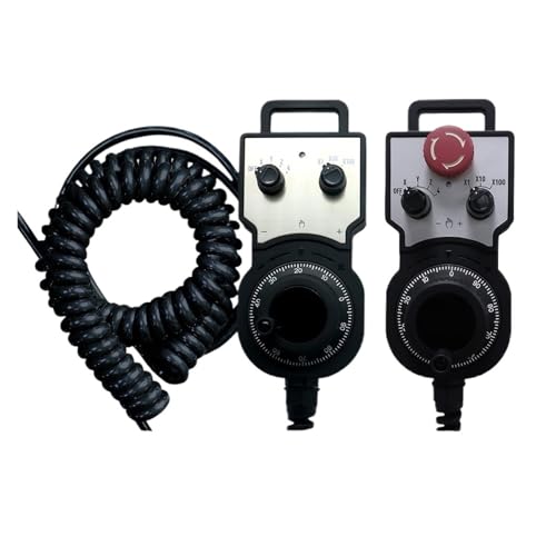 BGMCSFerG 4/6 Achsen MPG Handrad 100PPR 5-24V Elektronischer Handpulsgenerator mit Not-Aus für Router Werkzeugmaschine (NMK1-L100-E Stop, 4-Achsen) von BGMCSFerG