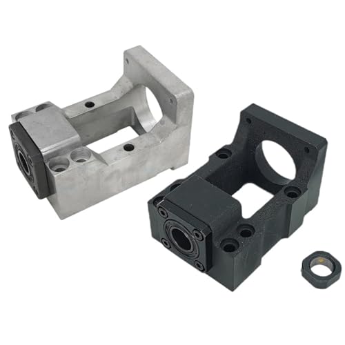 BGMCSFerG Aluminium-Stahl-Motorhalterung Sitz HM12 HM15 HM20 Kugelgewindetrieb für NEMA23 Nema34 Stepper 60ST 80ST 110ST 130ST Servomotor (BK15-Nema23, Deep Groove_AL) von BGMCSFerG