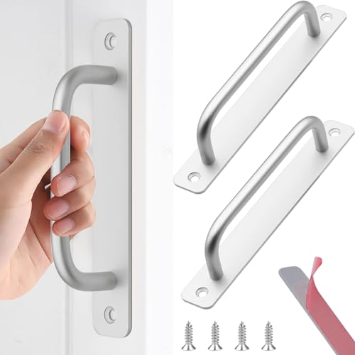 BGOBTY Möbelgriffe,2 Stück selbstklebende Schrankgriffe,Schrank Schublade Türgriffe,Aluminiumlegierung Küchengriffe,mit Schrauben,für Schrankschubladen,Kleiderschränke (Lochabstand:160 mm) von BGOBTY