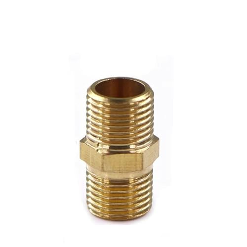1/8" 1/4" 3/8" 1/2" 3/4" 1" Messing-Sechskant-Rohrverschraubungen Außengewinde Anschluss Reparatur Kupplung Verbindungsadapter Kraftstoff Wasser Gas Öl-1I8 Zoll von BGPFJK