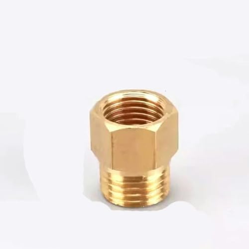 10 Stück 1/8" 1/4" 3/8" 1/2" Außengewinde auf Innengewinde Sechskantbuchse Messing-Rohrverbinder-M02-F02-50 Stück von BGPFJK
